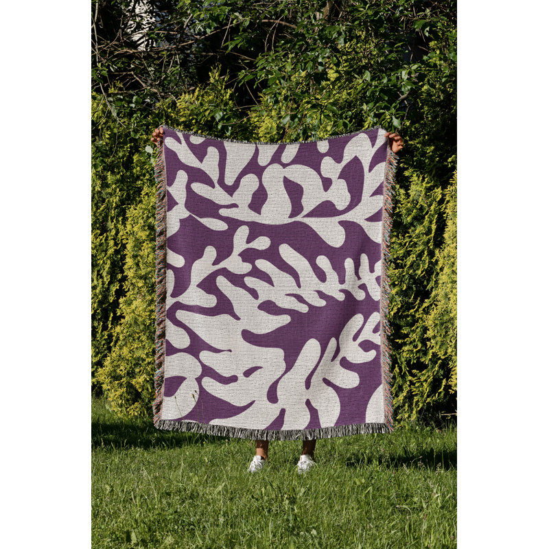 Jeté en coton Booker, 50 x 70, Violet