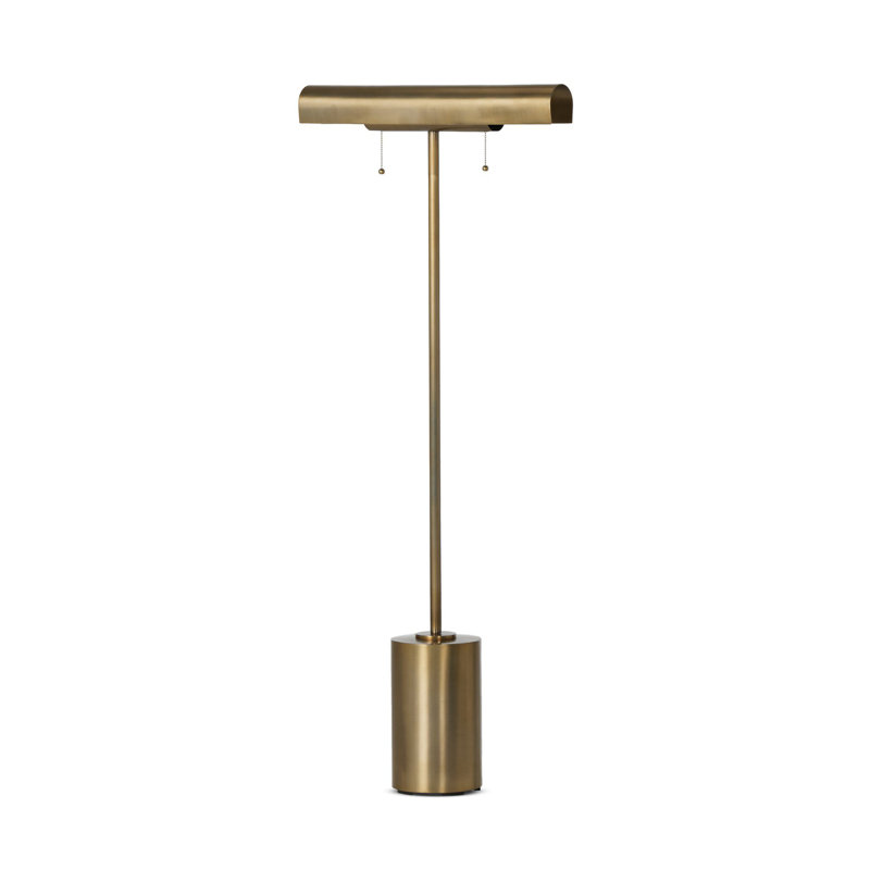 LUTHER Floor Lamp, Brass, Aged Brass Iron