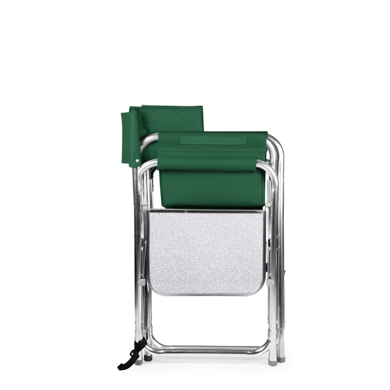 Sports Outdoor Portable Camp Chair with Side Table, Hunter Green