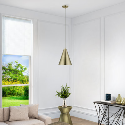 Luminaire suspendu conique à 1 lumière Drewie