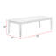 Table rectangulaire de 198 cm avec 4 chaises rembourrées et un buffet.-1314907735