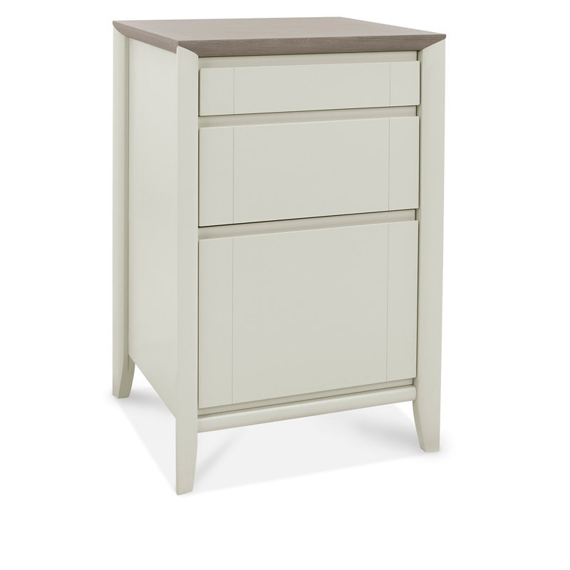 Southall 3 -Drawer File Cabinet, Ivory/Brown