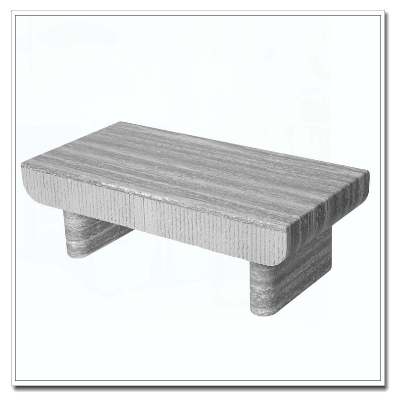 Table basse avec plateau en bois gris, Grey