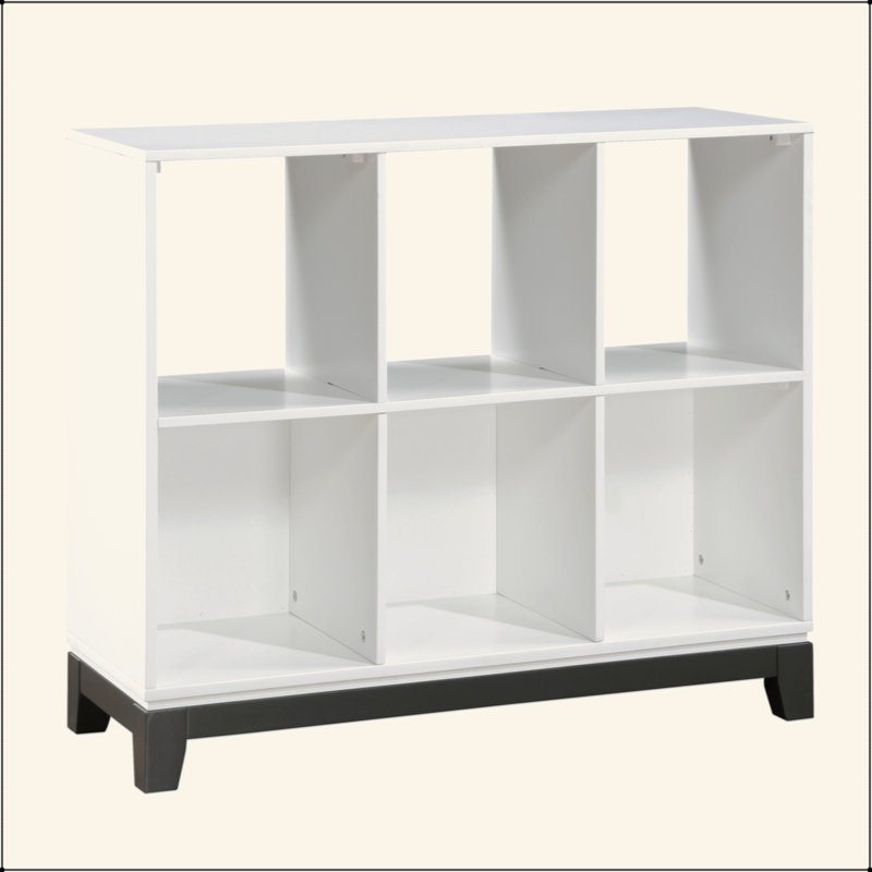 6-Shelf Bookcase Wooden Furniture 1Pc, White