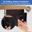 Rangement latéral pour bureau, organisateur de bureau latéral en acier, support pour ordinateur portable sans perceuse, fixation pour ordinateur portable à pince avec porte-stylo, rangement suspendu pour bureau à domicile, convient aux tables à rebords plats de 0,3 po à 2,8 po