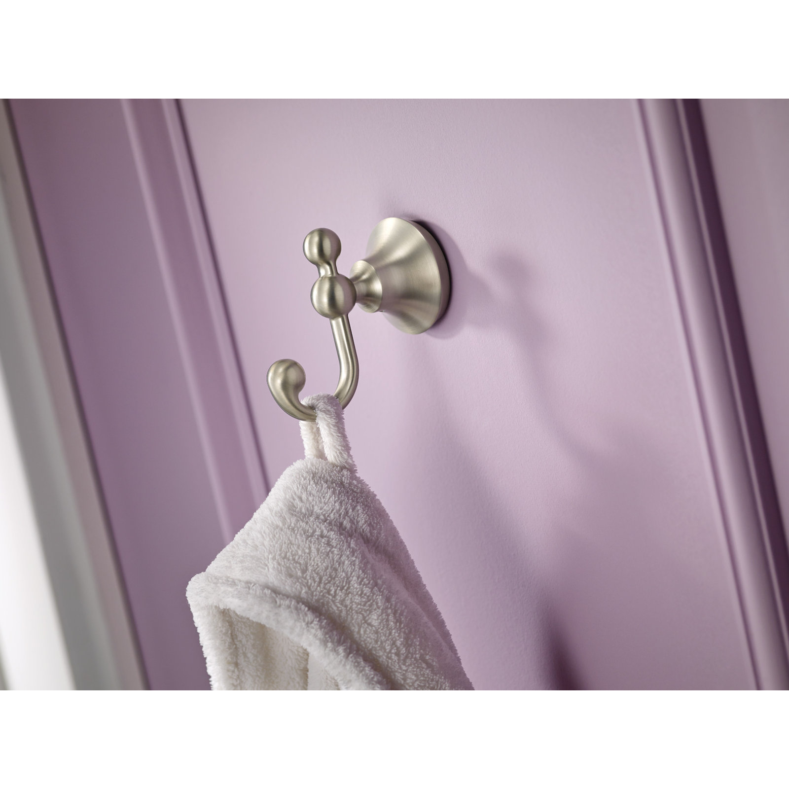 Wynford Wall-Mounted Robe Hook, Brushed Nickel