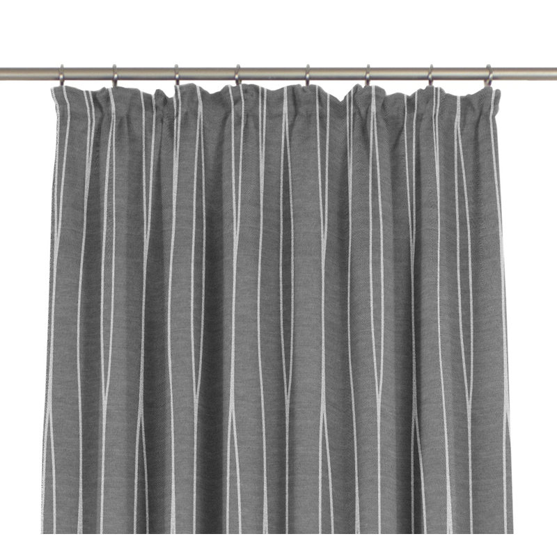 Bohy Room Darkening Curtain, 245cm H x 135cm W, Dark grey