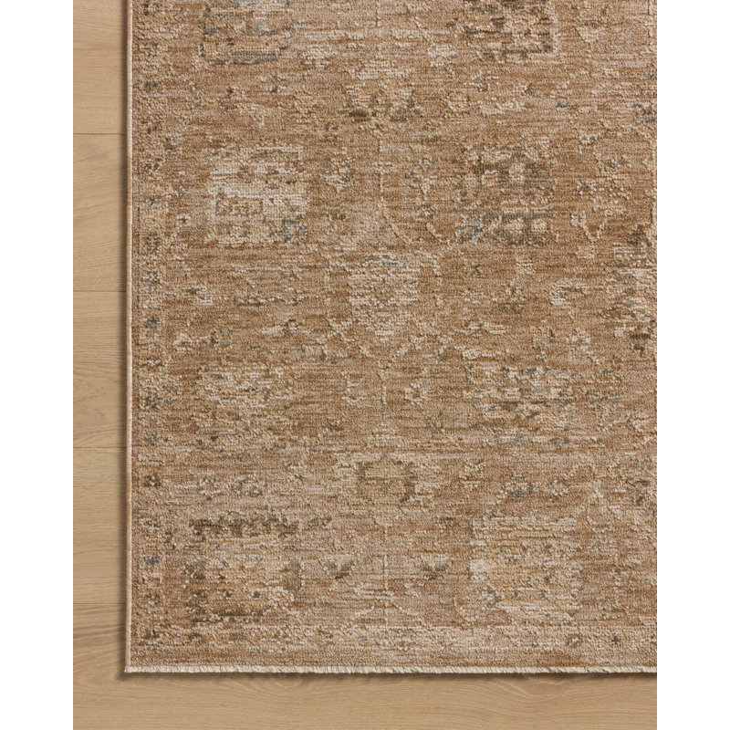 Tapis argile / multicolore Bungalow Rose, Carré 1 pi 6 po