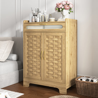 Coffee Bar Cabinet, Buffet Sideboard with Drawer And Adjustable Shelf, Barn Door Storage Cabinet