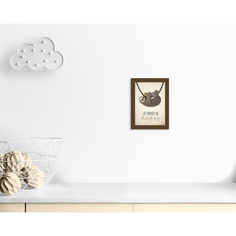 «Sleeping», art encadré, H 16 po x l 12 po x P 0,63 po, Cadre noyer