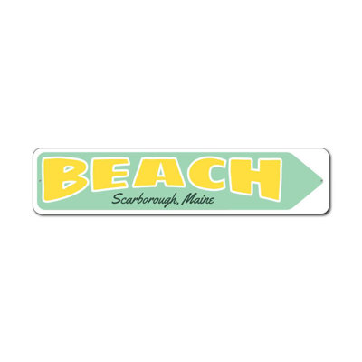 Plaque en aluminium sur mesure Beach City State Arrow