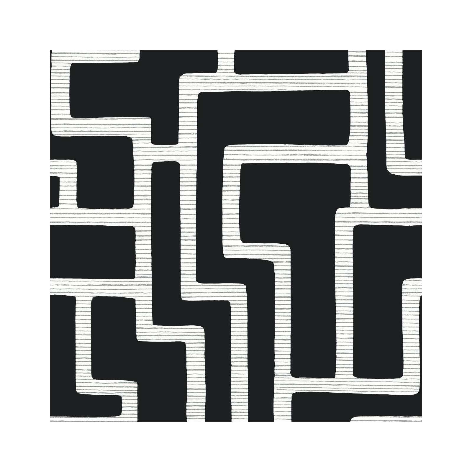 Willem Geometric Wallpaper, Black/White