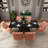Magallanes 6-Person Extendable Table Dining Set with Velvet Dining Chair-1814485624-1814485569