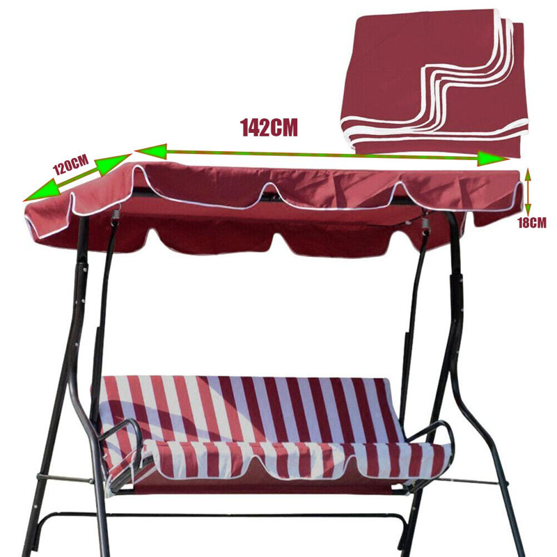 Outdoor Patio Swing Chair Canopy Replacement, Red