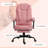 7-Point Vibrating Massage Office Chair High Back Massaging Office Desk Chair , Pink