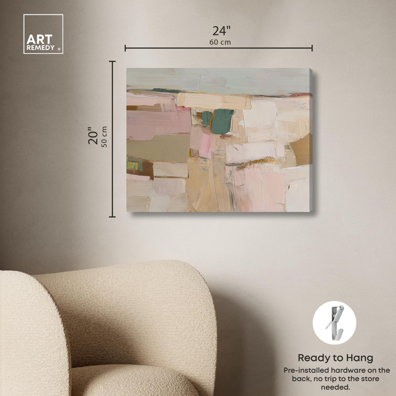 Impression sur toile Earthy Glam Gold II Boho Decor par Art Remedy, H 24 po x l 20 po, Toile tendue avec châssis