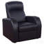 Fauteuil inclinable noir rembourré avec porte-gobelet