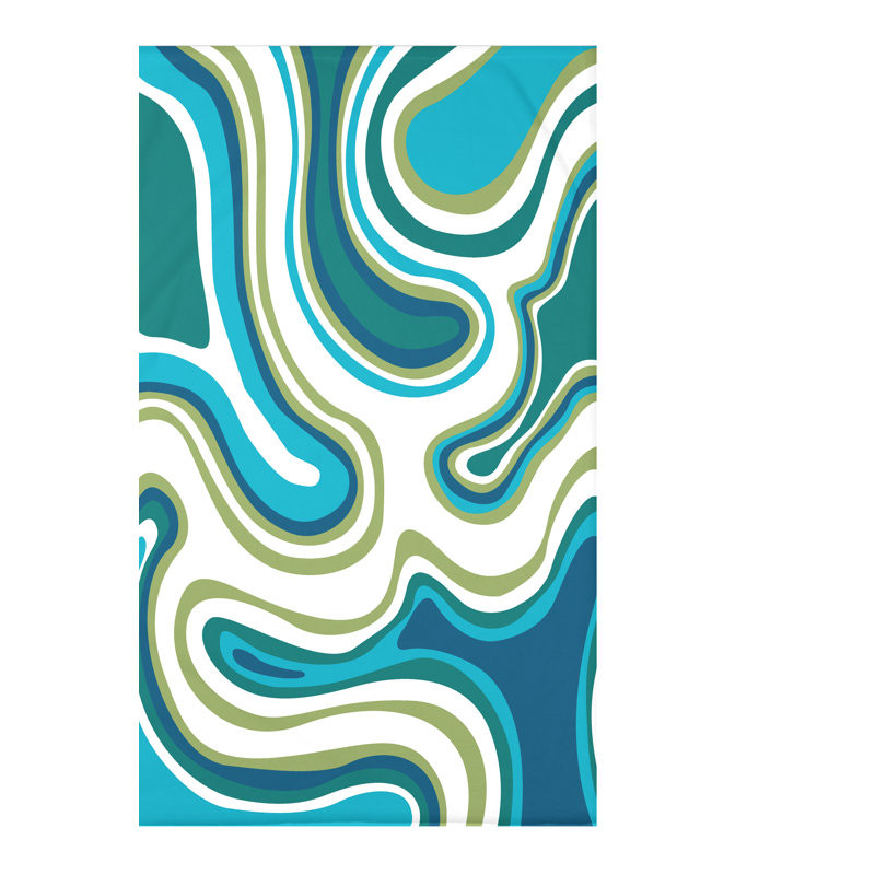 Jeté polaire en agate de plage, L 50 po x l 60 po x P 0,5 po, Bleu sarcelle