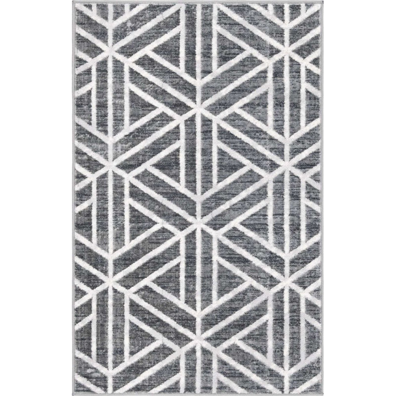Clidy Abstract Indoor Rug, Rectangle 3'3" x 5'3"