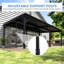 Auvent de terrasse manuel en fer blanc l 20 pi x P 12 po Feria