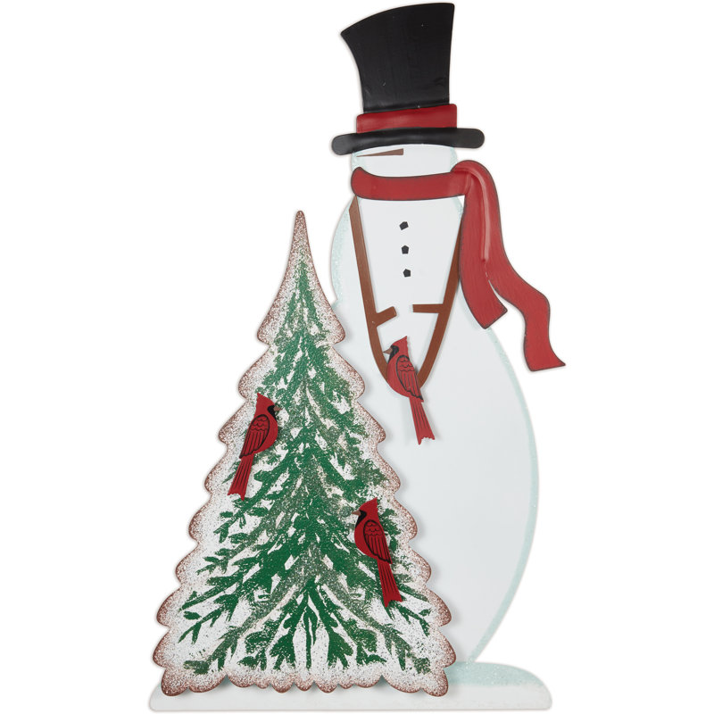 Bonhomme de neige et véranda Cardinals