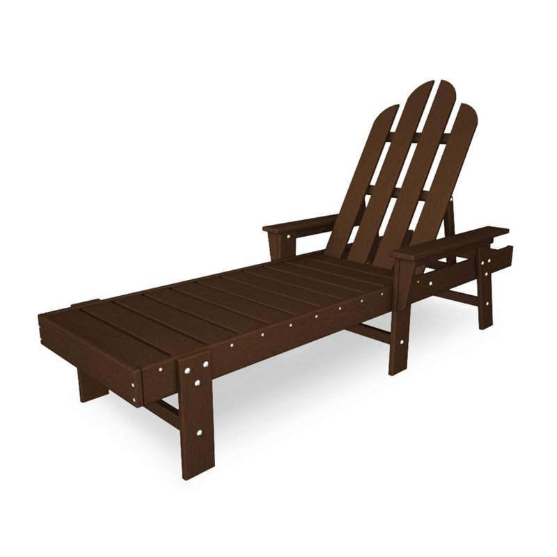 POLYWOOD Long Island Chaise, Mahogany