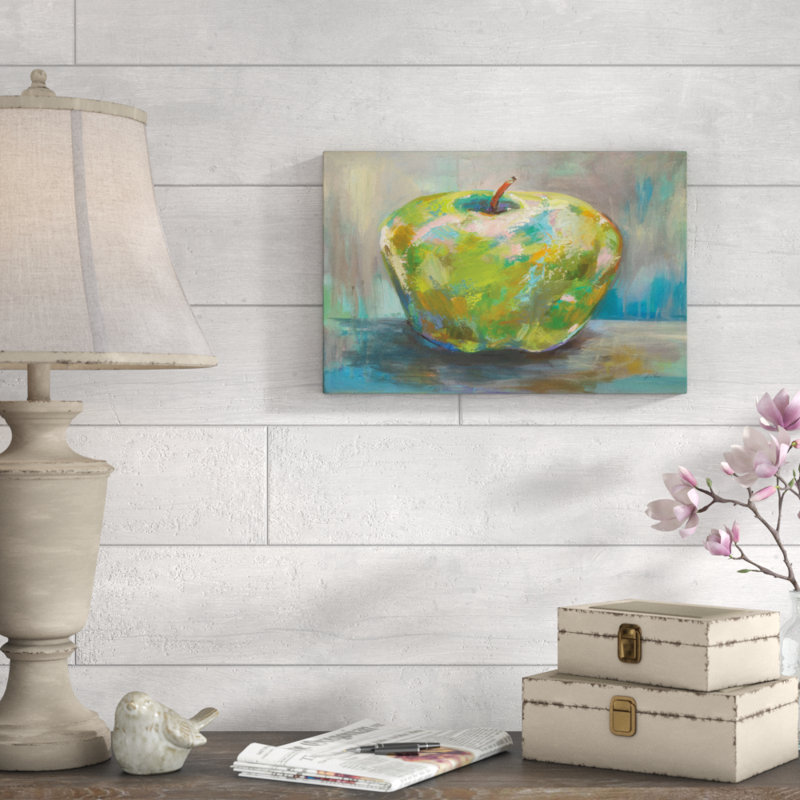 Apple by Jeanette Vertentes - Wrapped Canvas Painting, 30cm H x 46cm W