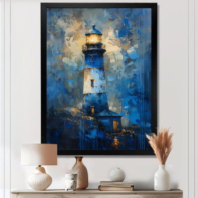 Tempête bleue tour de phare I - impression d'art mural phares