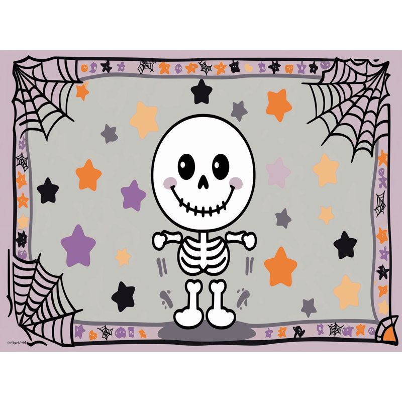 Tapis de vacances d'Halloween The Holiday Aisle®, Rectangle 2' x 3'