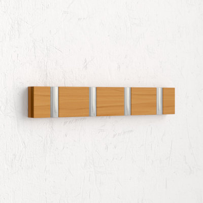 Tyneeka Solid Wood Wall 4 - Hook Wall Mounted Coat Rack