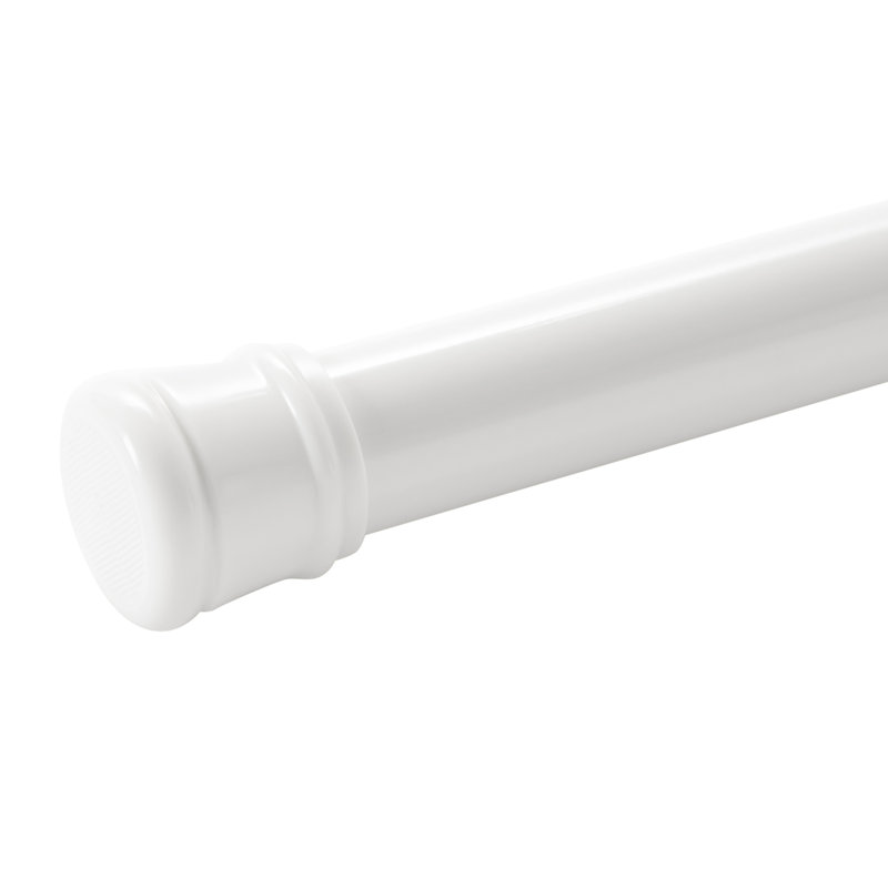 Tringle à rideau de douche droite réglable 42 po, Blanc
