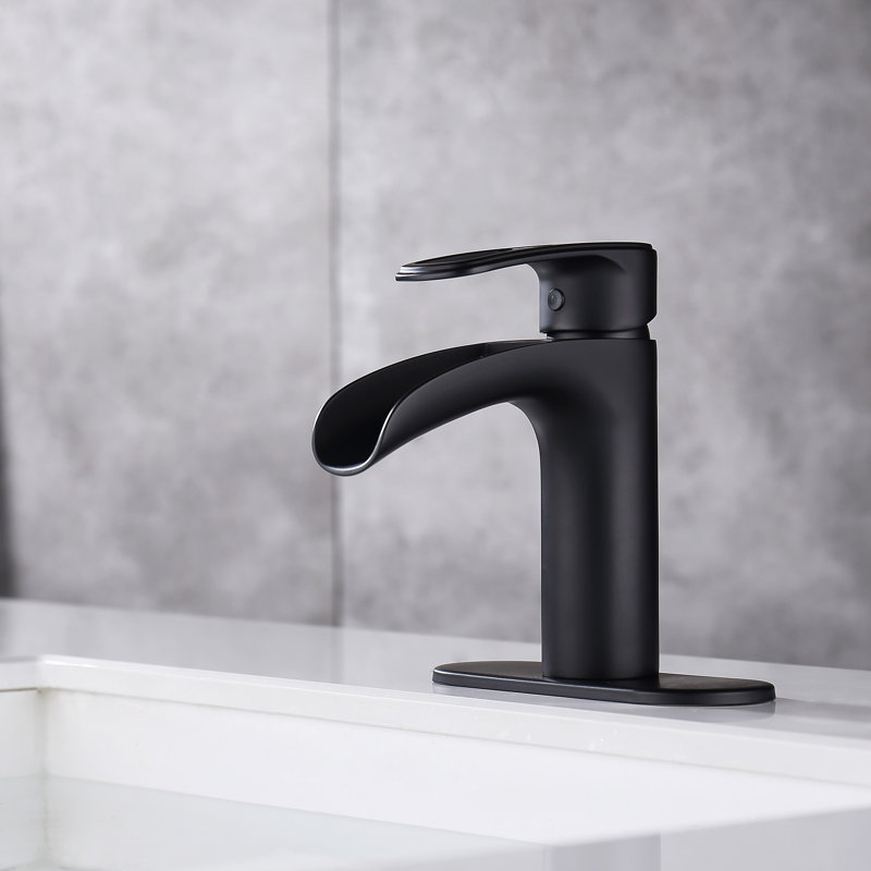 Single-Hole Single-handle Bathroom Faucet, Matte Black