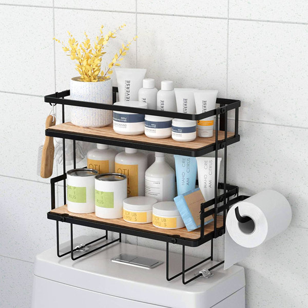 17 Stories Metal Wall Bathroom Shelves | Wayfair