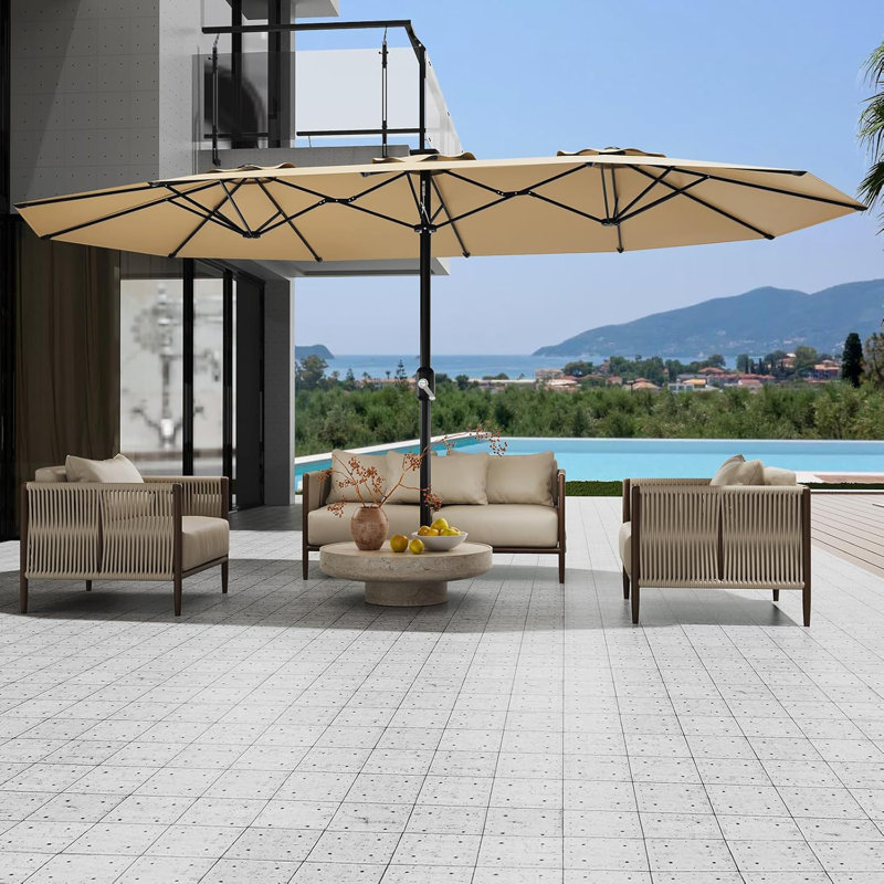198.1cm Market Parasol, Beige