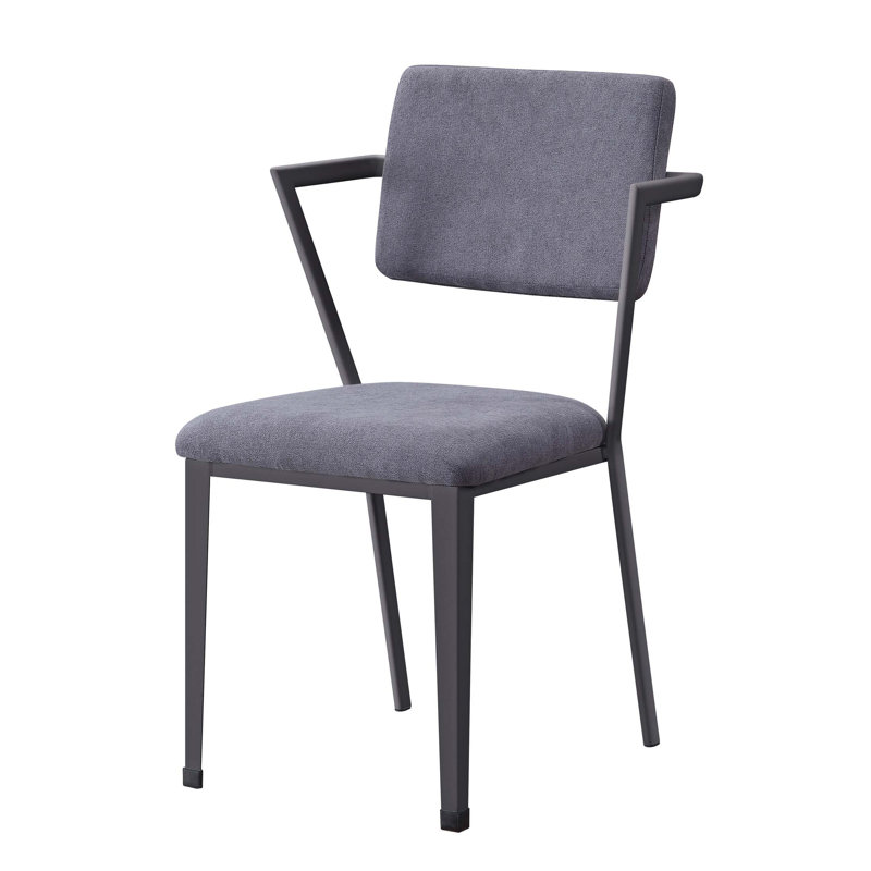 Chaise de bureau rembourrée à dossier ouvert, Mauve