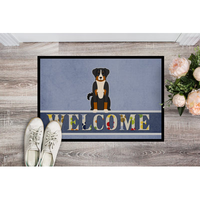 Appenzell l’appenzell welcome 27 po x 18 po tapis de porte extérieur antidérapant