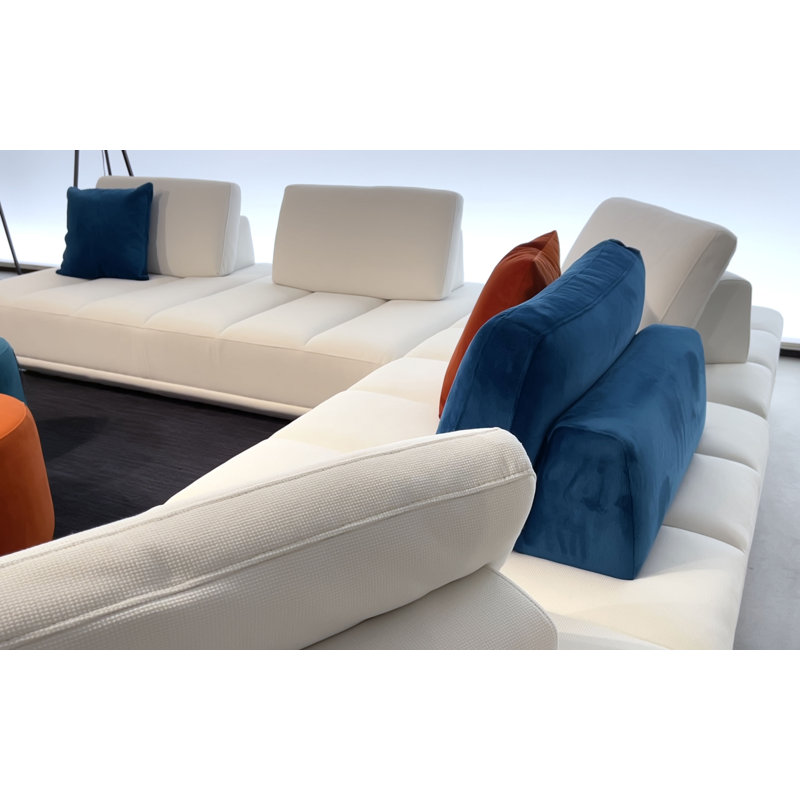 Lubos Upholstered U-Shaped Sectional with Ottoman Reversible