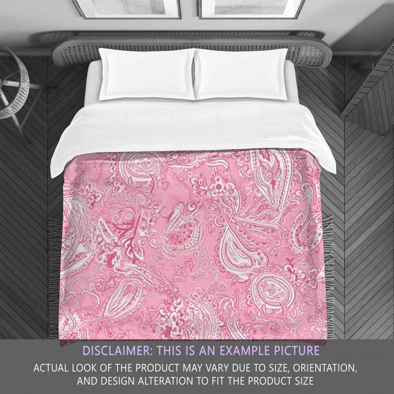  Botanical Pink/Beige Microfiber Comforter, Twin Extra Long