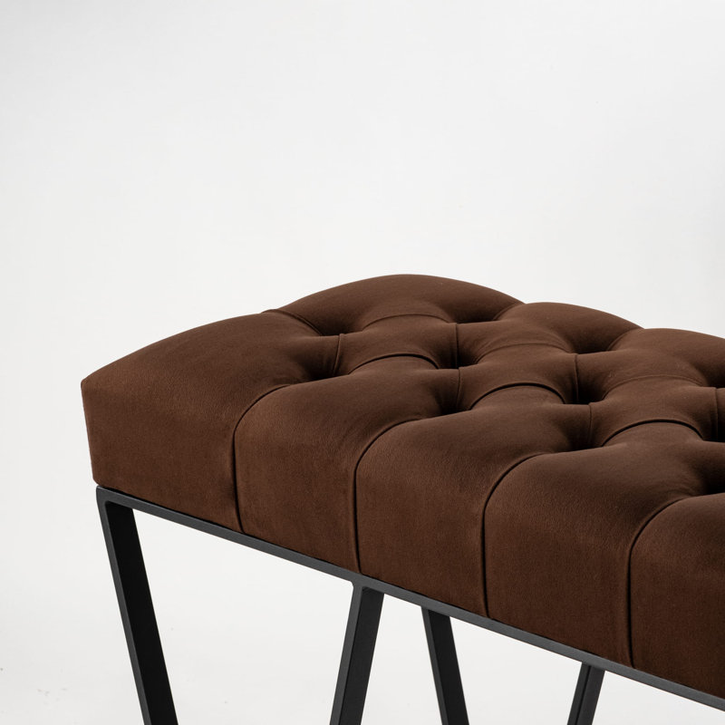 Fahrudin Velvet Upholstered Bench, H50 x W70 x D30cm