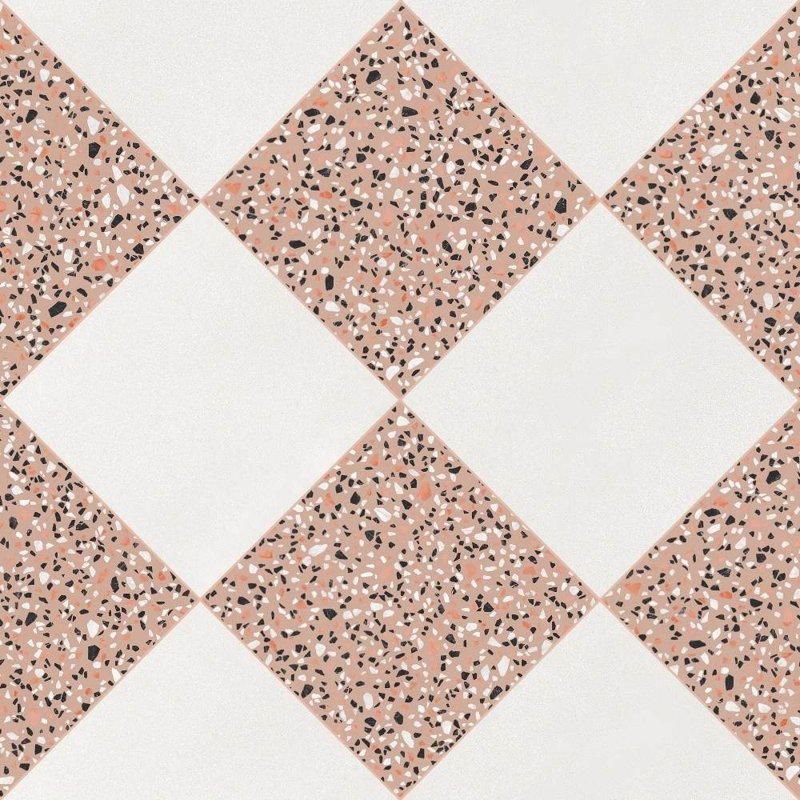 Terrazzo 2.0 Checkerboard 24" x 24" Matte Porcelain Floor and Wall Tile, Checkerboard #12