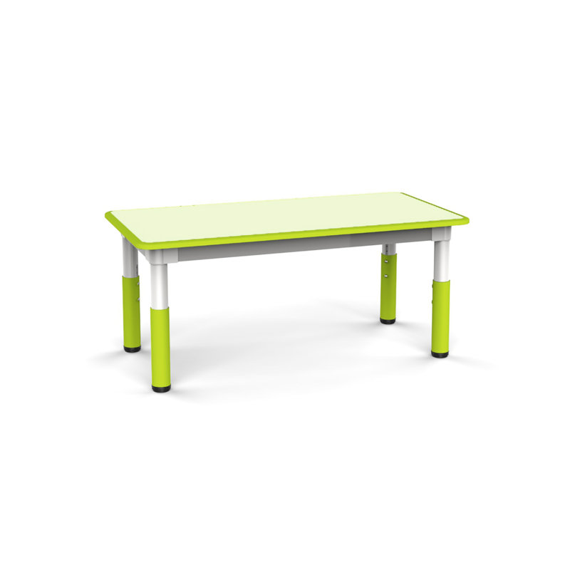 Table d'activité rectangulaire à hauteur ajustable, Vert sommet