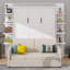 Grand lit escamotable avec canapé rembourré Annaleise-1085442487
