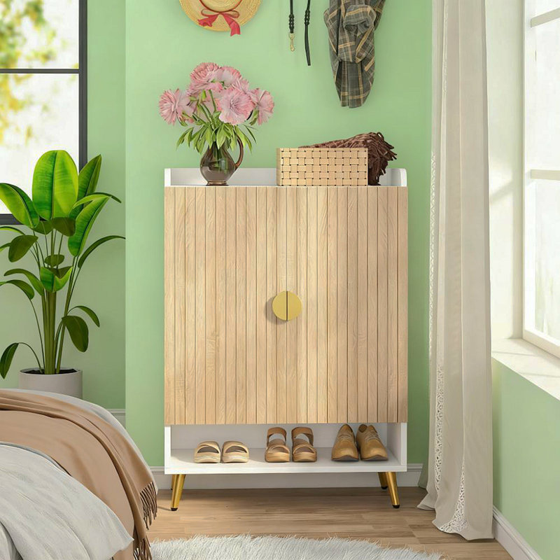 Armoire à chaussures en bois à 7 niveaux