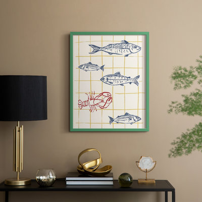 «Salty Sea Friends II», reproduction encadrée - bois massif