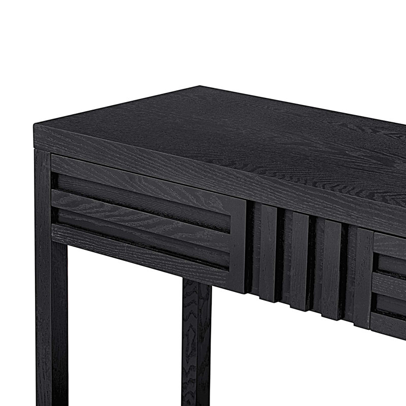 Console moderne avec motif rayé pour diverses pièces, rehaussant le style intérieur, Noir