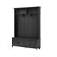 Arbre d'entrée de style moderne avec armoire de rangement et 2 grands tiroirs, banc de vestibule Widen avec 5 crochets à manteau, noir-571807600