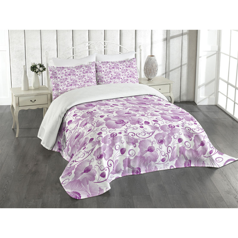 White Quilted King Bedspread Set with Pillow Shams
