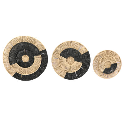 Cairo 3-Piece Modern Natural Woven Wall Accents