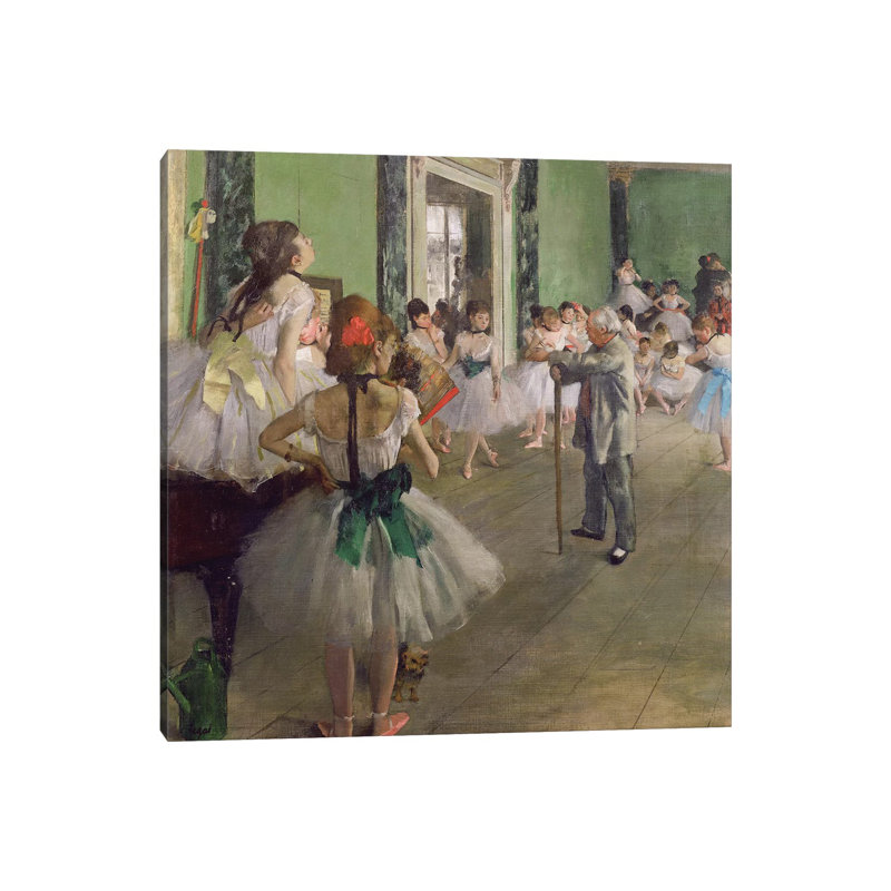 The Dancing Class, C.1873-76 by Edgar Degas - Wrapped Canvas Painting, 45.72 cm H x 45.72 cm W x 1.91 cm D