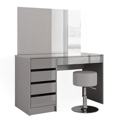 Furniture 5147 _S_Hg Dressing Table Boluwatife Grey Hgl + Mirror + Stool